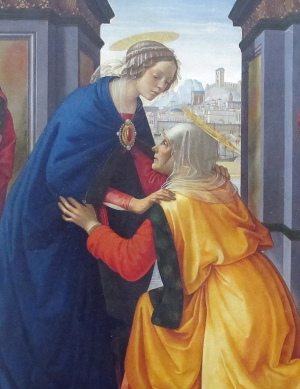 The Visitation: Mary visiting her cousin Elizabeth